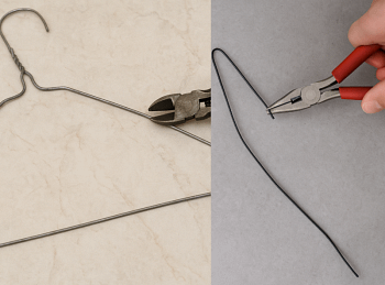 Fabrication d’un déboucheur maison à l’aide d’un cintre métallique pour évier ou WC bouché