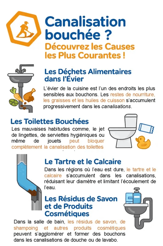 les causes les plus courantes de débouchage des canalisations