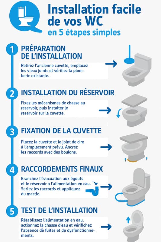 Etapes our remplacer une cuvette de toilette